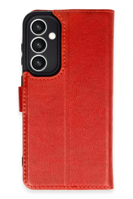 Samsung Galaxy S23 FE Trend S Plus Kapaklı Kılıf - Kırmızı