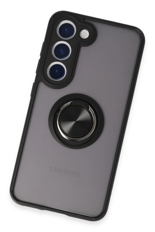 Samsung Galaxy S23 Montreal Yüzüklü Silikon Kapak Kılıf - Siyah 3