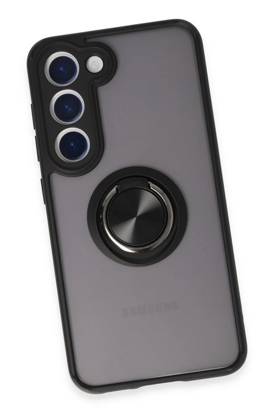 Samsung Galaxy S23 Montreal Yüzüklü Silikon Kapak Kılıf - Siyah 4