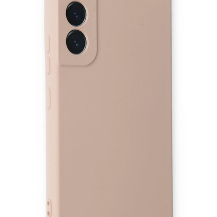 Samsung Galaxy S23 Nano içi Kadife Silikon Kılıf - Pudra 2