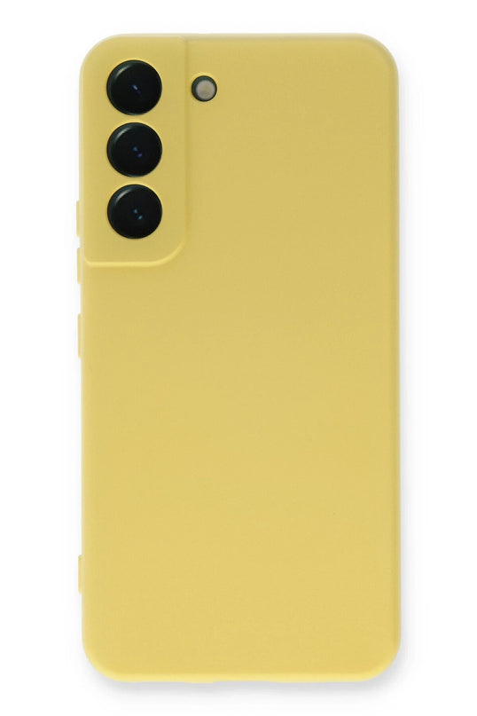 Samsung Galaxy S23 Nano içi Kadife Silikon Kılıf - Sarı