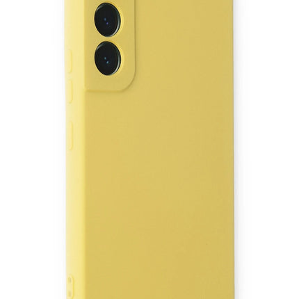 Samsung Galaxy S23 Nano içi Kadife Silikon Kılıf - Sarı 2