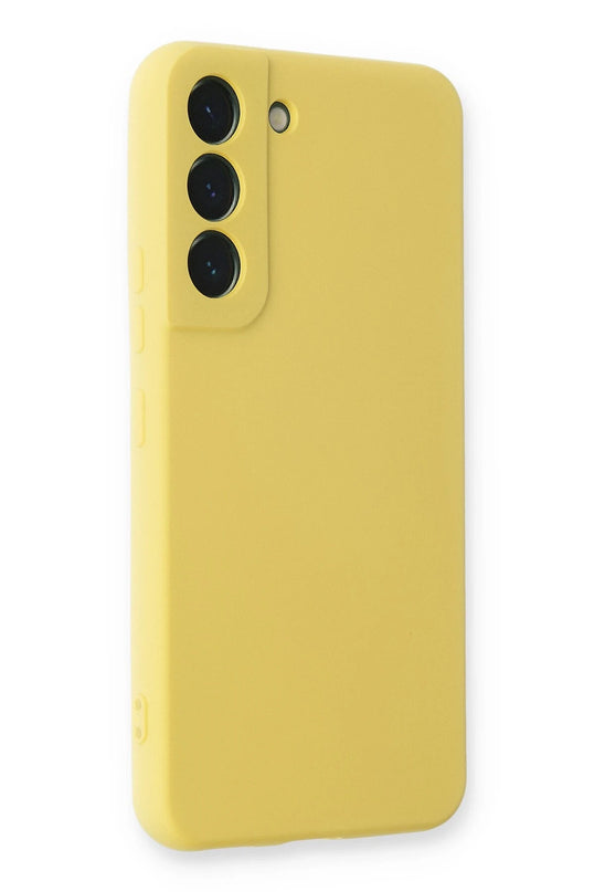 Samsung Galaxy S23 Nano içi Kadife Silikon Kılıf - Sarı 2