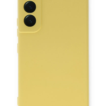 Samsung Galaxy S23 Nano içi Kadife Silikon Kılıf - Sarı 3