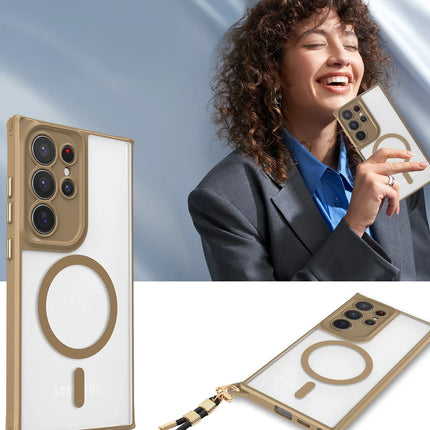 Samsung Galaxy S23 Ultra Enka Magsafe Silikon Kılıf - Titan Gri 3