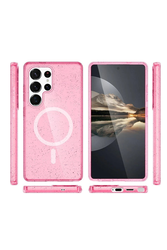 Samsung Galaxy S23 Ultra Star Magsafe Kapak Kılıf - Pembe 3