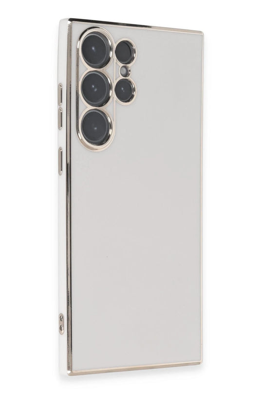 Samsung Galaxy S23 Ultra Volet Silikon Kılıf - Beyaz 2