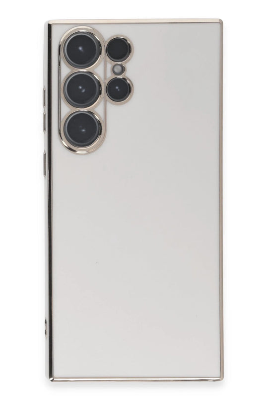 Samsung Galaxy S23 Ultra Volet Silikon Kılıf - Beyaz
