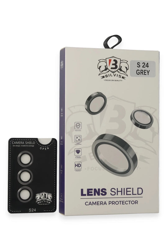 Samsung Galaxy S24 Bilvis Titan Kamera Lens - Titanyum Gri