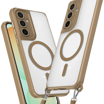 Samsung Galaxy S24 FE Enka Magsafe Silikon Kılıf - Çöl Titanyum