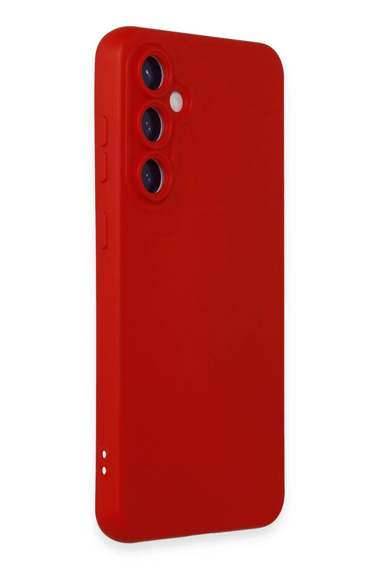 Samsung Galaxy S24 Nano içi Kadife Silikon Kılıf - Kırmızı 2