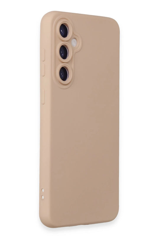 Samsung Galaxy S24 Nano içi Kadife Silikon Kılıf - Pudra 2