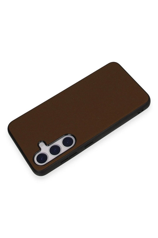 Samsung Galaxy S24 Taft Kapak Kılıf - Kahverengi 2