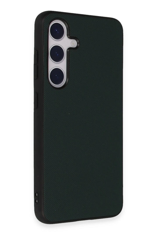 Samsung Galaxy S24 Taft Kapak Kılıf - Koyu Yeşil
