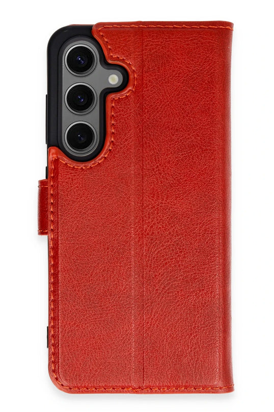 Samsung Galaxy S24 Trend S Plus Kapaklı Kılıf - Kırmızı