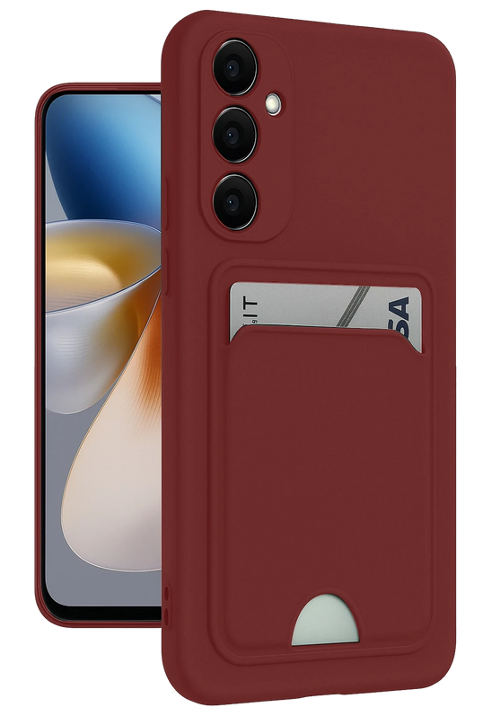 Samsung Galaxy S24 Plus Kelvin Kartvizitli Silikon Kılıf - Bordo