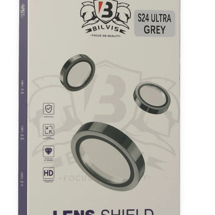 Samsung Galaxy S24 Ultra Bilvis Titan Kamera Lens - Titanyum Gri 3