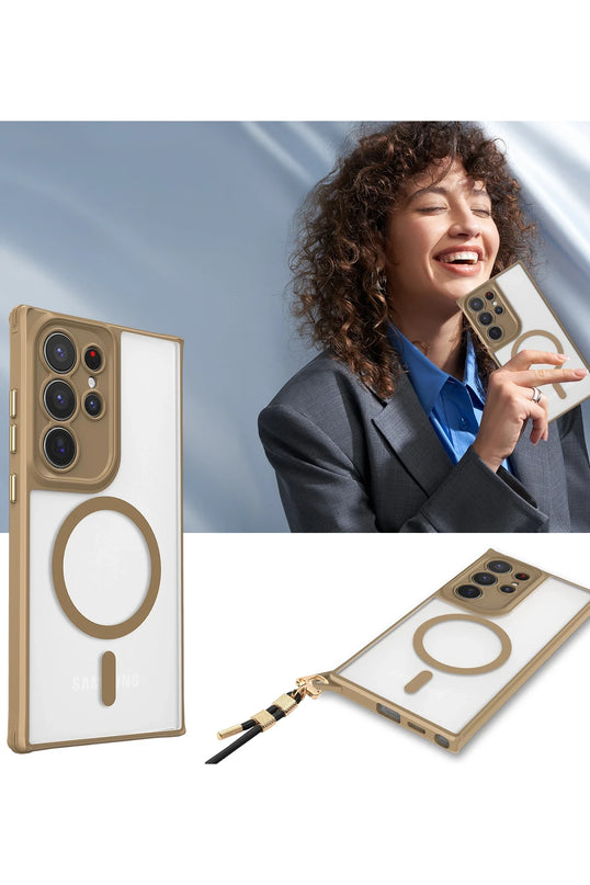 Samsung Galaxy S24 Ultra Enka Magsafe Silikon Kılıf - Şeffaf 3