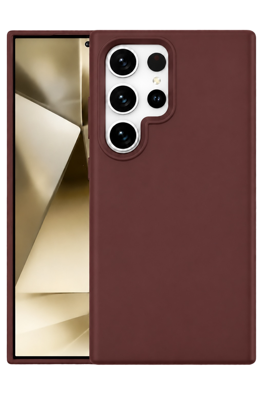 Samsung Galaxy S24 Ultra First Silikon Kılıf - Bordo