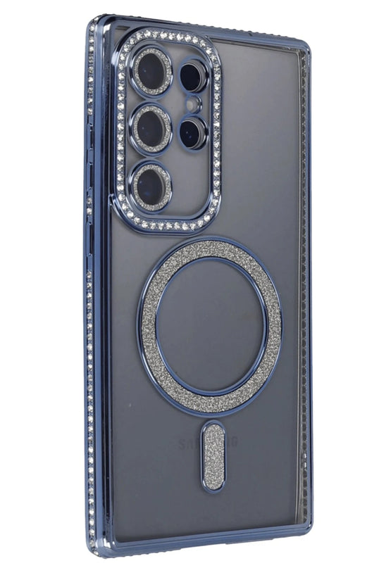 Samsung Galaxy S24 Ultra Joke Simli Magneticsafe Kılıf - Lacivert