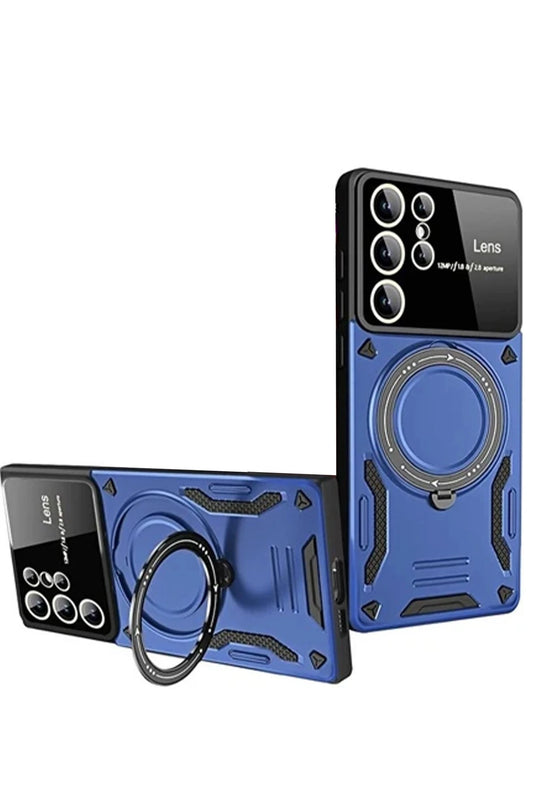 Samsung Galaxy S24 Ultra Joy Lens Standlı Kapak Kılıf - Lacivert
