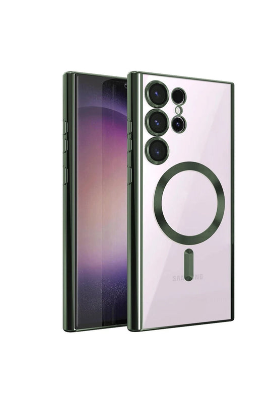 Samsung Galaxy S24 Ultra Kross Magneticsafe Kapak Kılıf - Koyu Yeşil