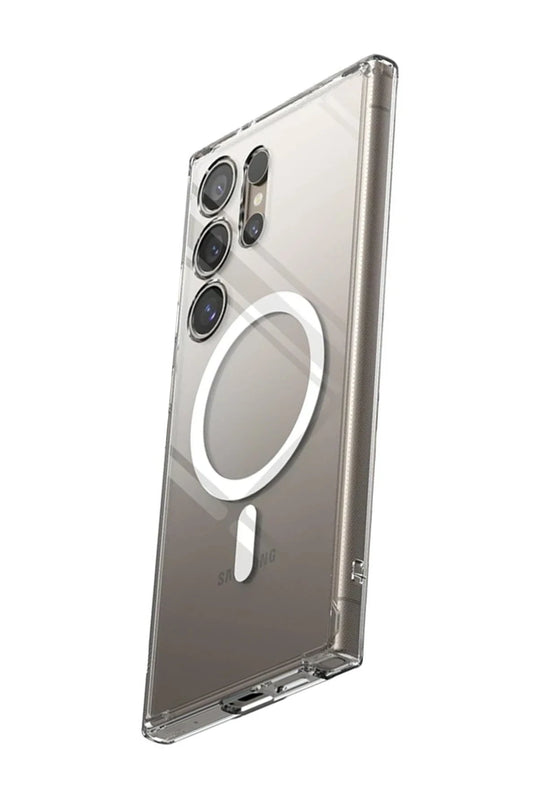 Samsung Galaxy S24 Ultra Magneticsafe Şeffaf Silikon Kılıf 2