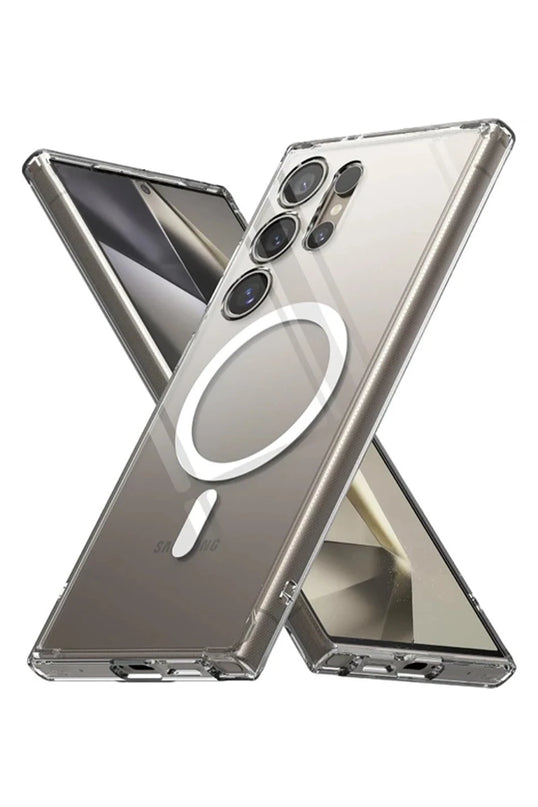Samsung Galaxy S24 Ultra Magneticsafe Şeffaf Silikon Kılıf