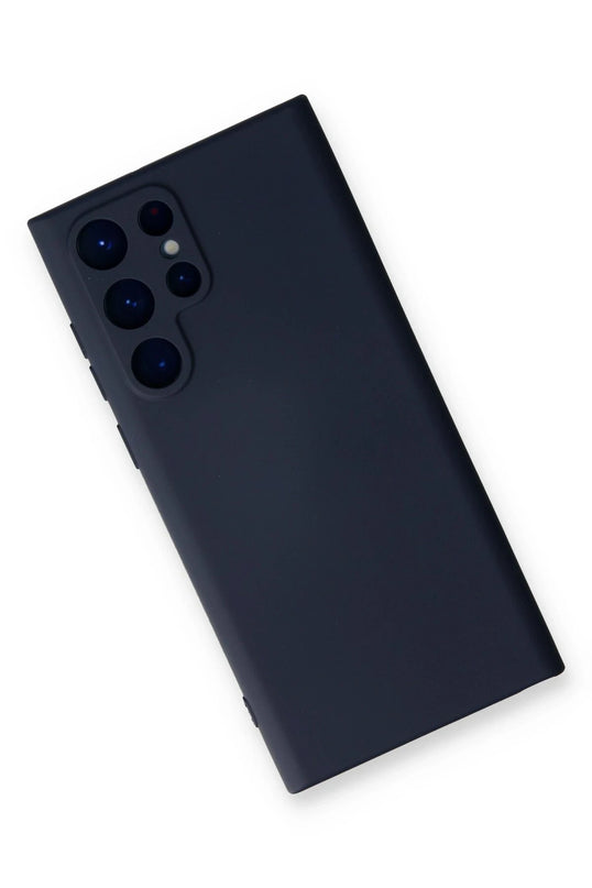 Samsung Galaxy S24 Ultra Nano içi Kadife Silikon Kılıf - Lacivert 3