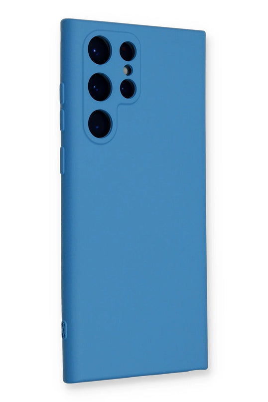 Samsung Galaxy S24 Ultra Nano içi Kadife Silikon Kılıf - Mavi 2