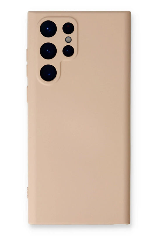 Samsung Galaxy S24 Ultra Nano içi Kadife Silikon Kılıf - Pudra
