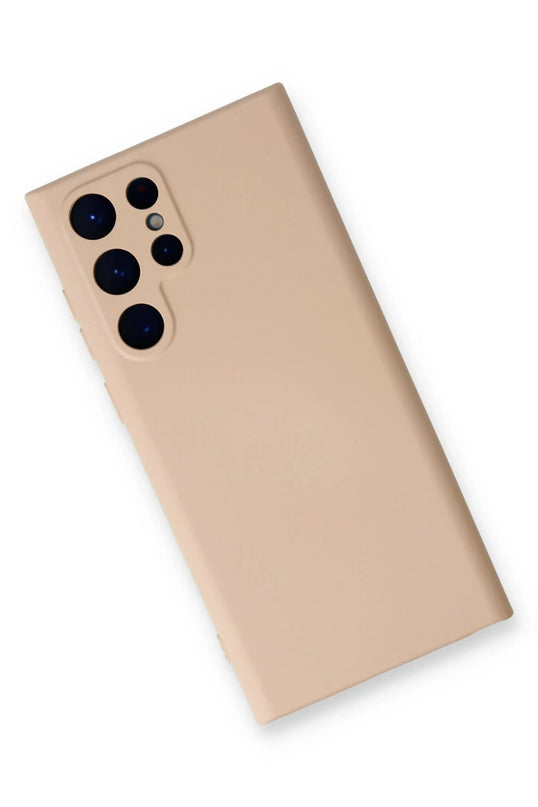 Samsung Galaxy S24 Ultra Nano içi Kadife Silikon Kılıf - Pudra 3