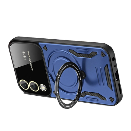 Samsung Galaxy S25 Edge Joy Lens Standlı Kapak Kılıf - Lacivert 2