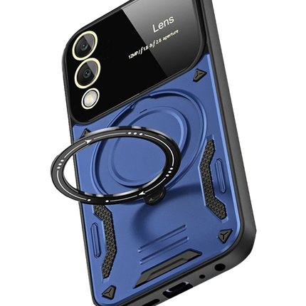 Samsung Galaxy S25 Edge Joy Lens Standlı Kapak Kılıf - Lacivert 4