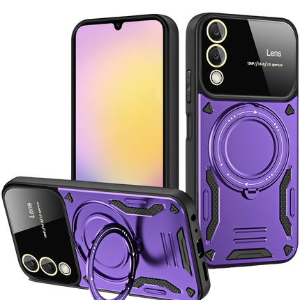Samsung Galaxy S25 Edge Joy Lens Standlı Kapak Kılıf - Mor