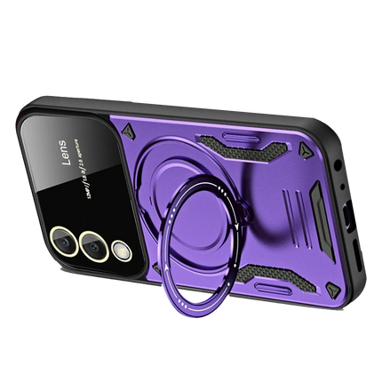 Samsung Galaxy S25 Edge Joy Lens Standlı Kapak Kılıf - Mor 2