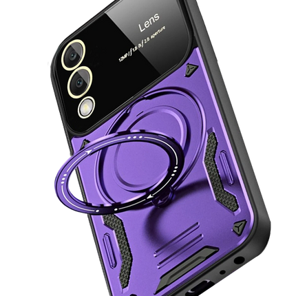 Samsung Galaxy S25 Edge Joy Lens Standlı Kapak Kılıf - Mor 4