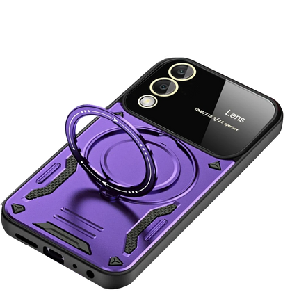 Samsung Galaxy S25 Edge Joy Lens Standlı Kapak Kılıf - Mor 3