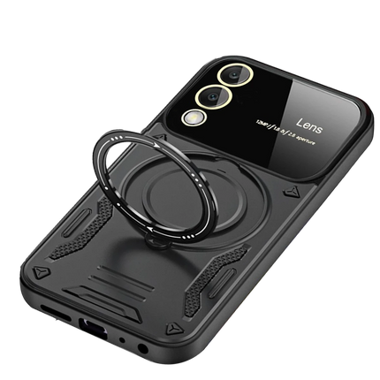 Samsung Galaxy S25 Edge Joy Lens Standlı Kapak Kılıf - Siyah 3