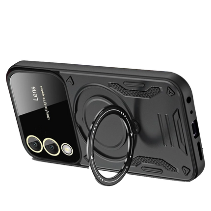 Samsung Galaxy S25 Edge Joy Lens Standlı Kapak Kılıf - Siyah 2