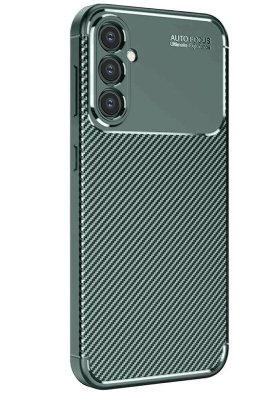 Samsung Galaxy S25 Auto Focus Karbon Kapak Kılıf - Koyu Yeşil