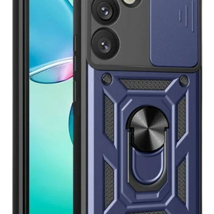 Samsung Galaxy S25 Pars Lens Yüzüklü Silikon Kılıf - Lacivert