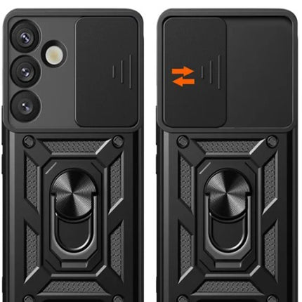 Samsung Galaxy S25 Pars Lens Yüzüklü Silikon Kılıf - Lacivert 2