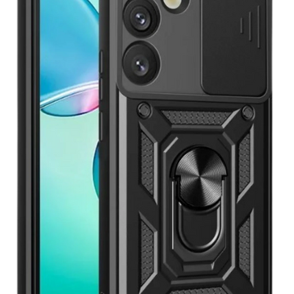 Samsung Galaxy S25 Pars Lens Yüzüklü Silikon Kılıf - Siyah