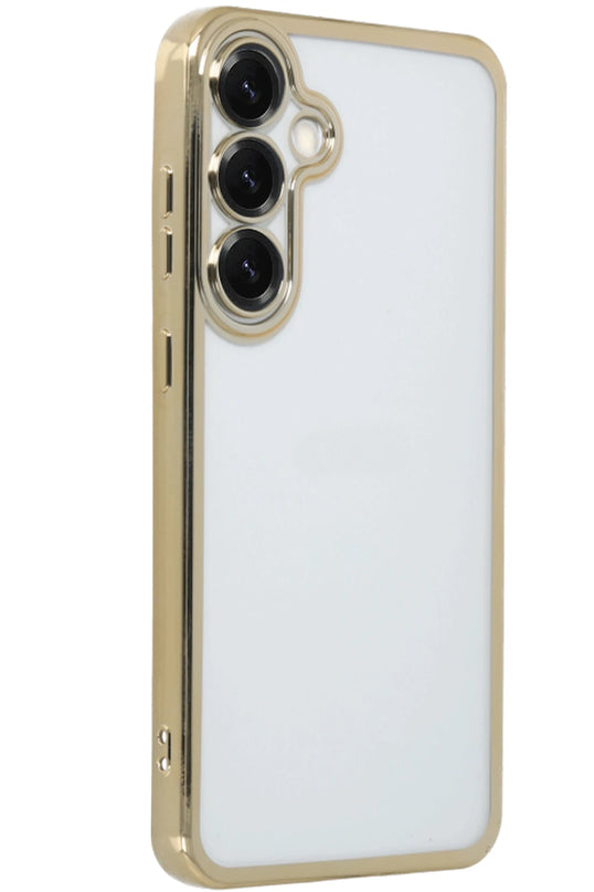 Samsung Galaxy S25 Razer Lensli Silikon Kılıf - Gold 2