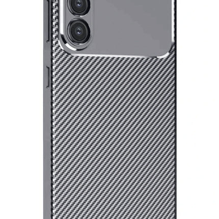 Samsung Galaxy S25 Plus Auto Focus Karbon Kapak Kılıf - Gri