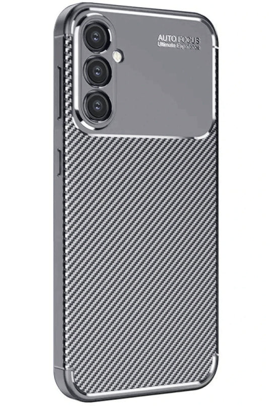 Samsung Galaxy S25 Plus Auto Focus Karbon Kapak Kılıf - Gri