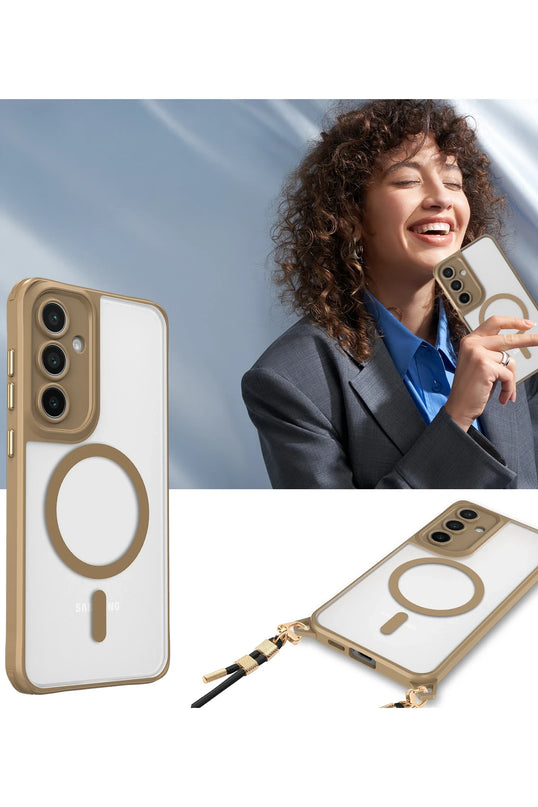 Samsung Galaxy S25 Plus Enka Magsafe Silikon Kılıf - Şeffaf 3