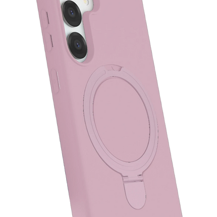 Samsung Galaxy S25 Regal Magsafe Standlı Kapak Kılıf - Açık Pembe 2