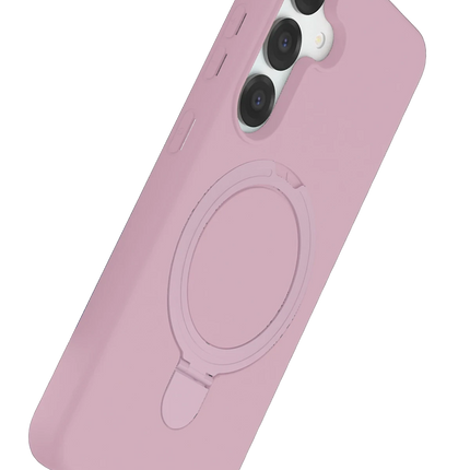 Samsung Galaxy S25 Regal Magsafe Standlı Kapak Kılıf - Açık Pembe 3